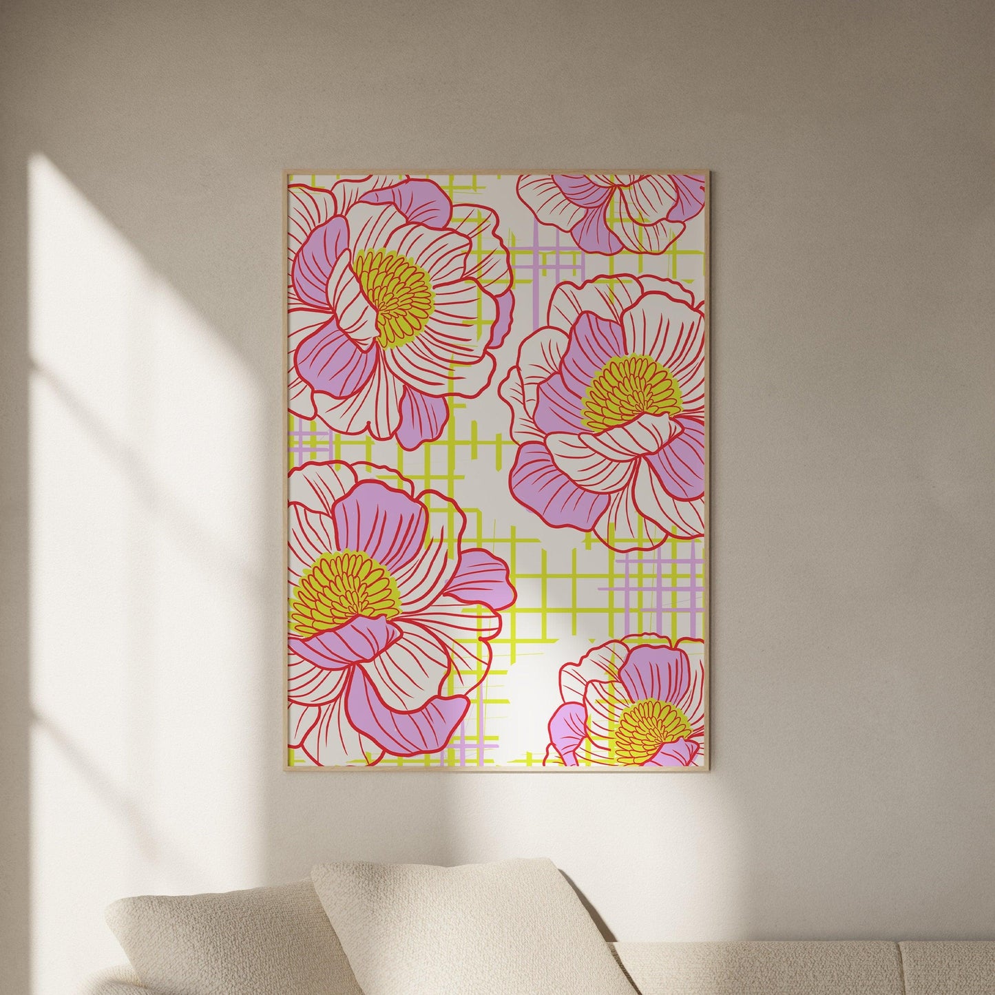 Flower Wall Art, Flower Art Print, Flower Printable, Botanical Print, Floral Wall Art, Trendy Wall Decor, Boho Wall Art, Digital Download