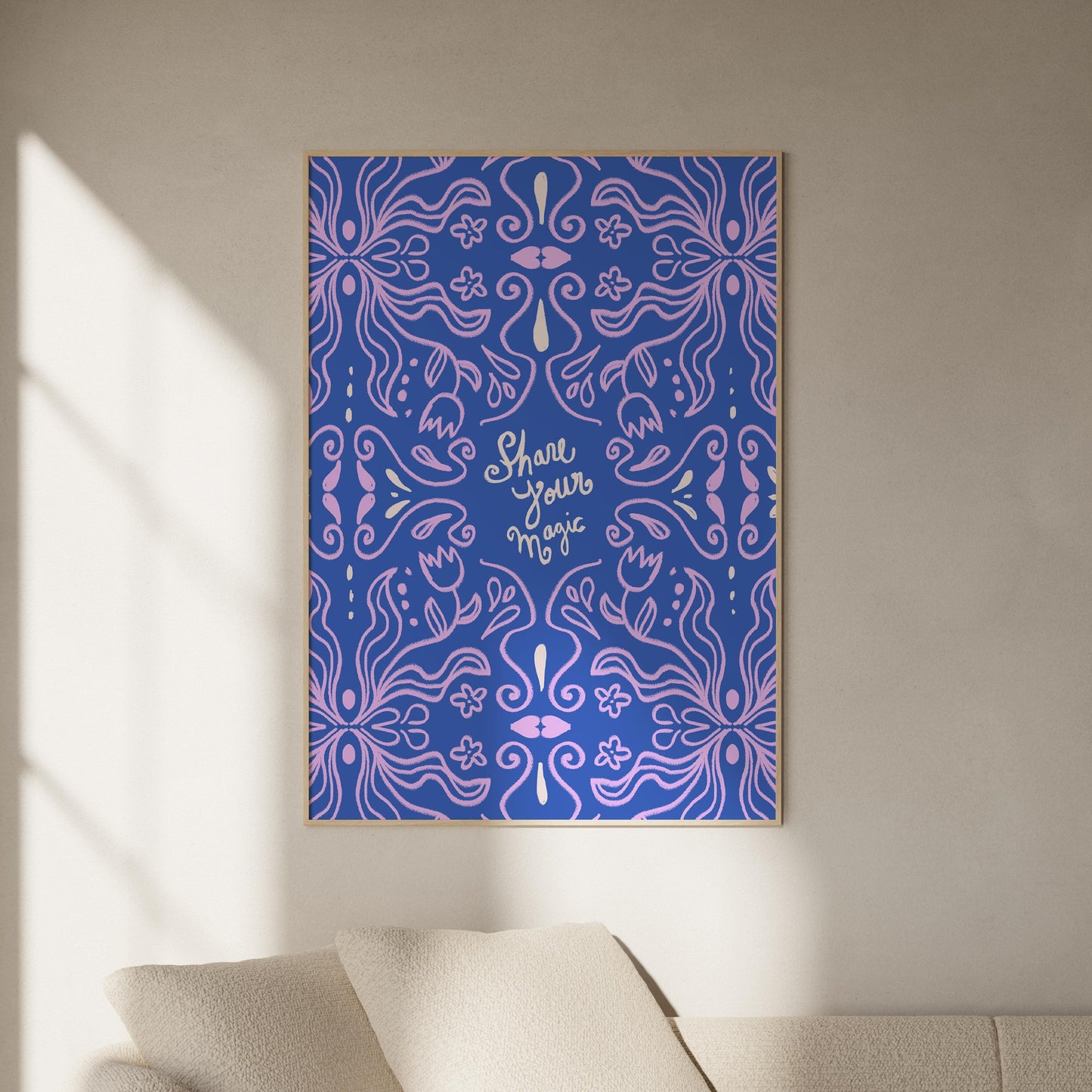 Share Your Magic - Inspirational Wall Art, Motivational Printable Poster, PurplevTypography Digital Art, Positive Quote Decor