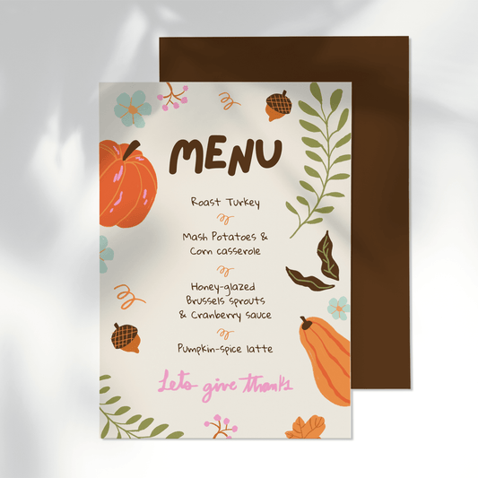 Thanksgiving Menu