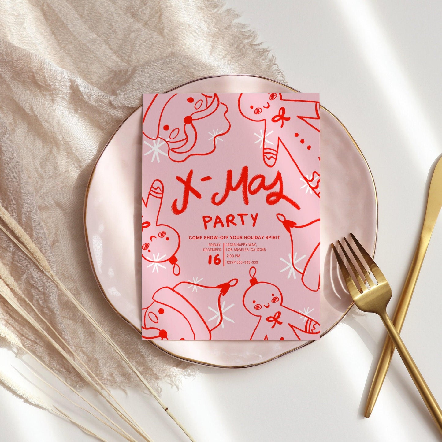 Editable Xmas Party Invitation