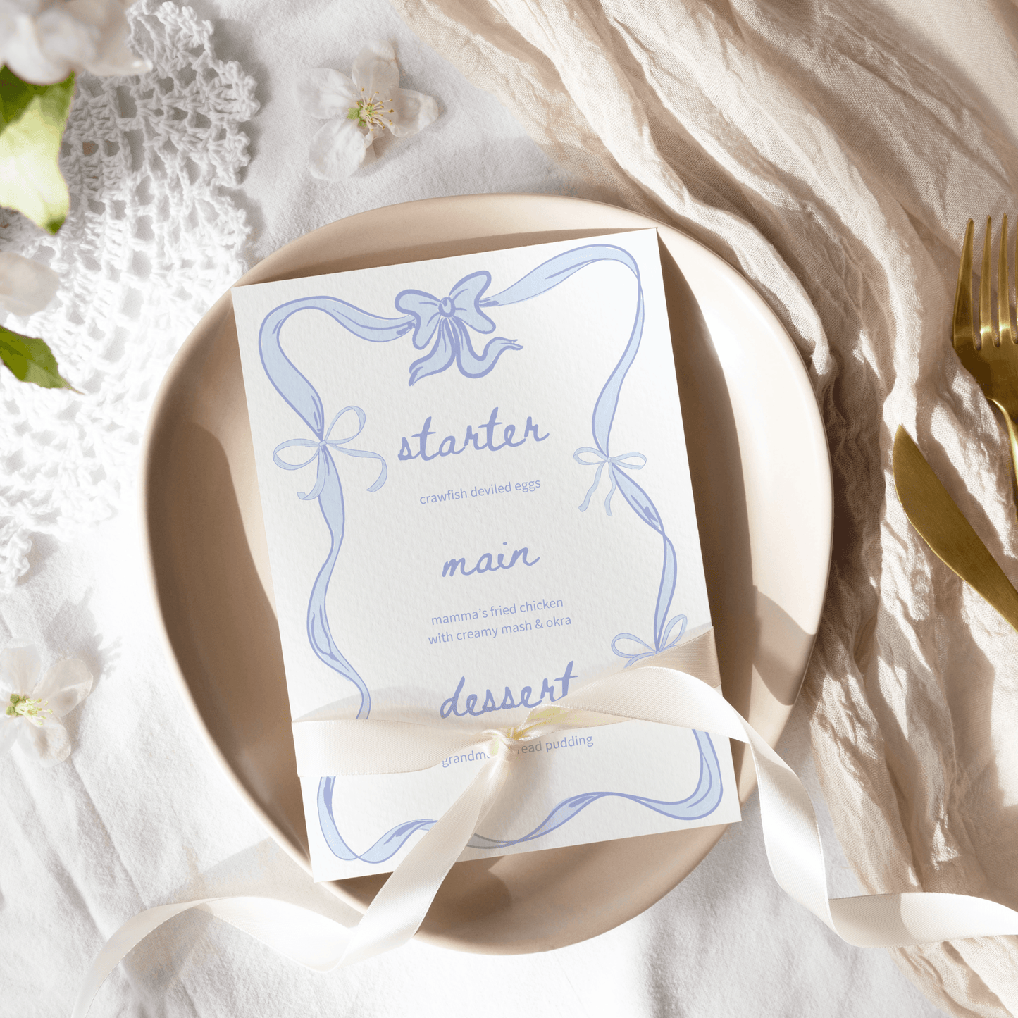 Blue Coquette Menu