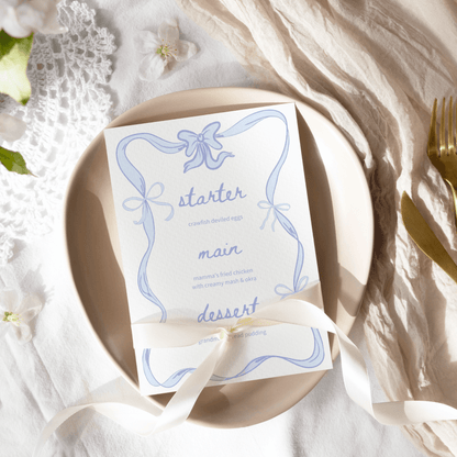 Blue Coquette Menu