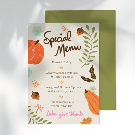 Thanksgiving Menu