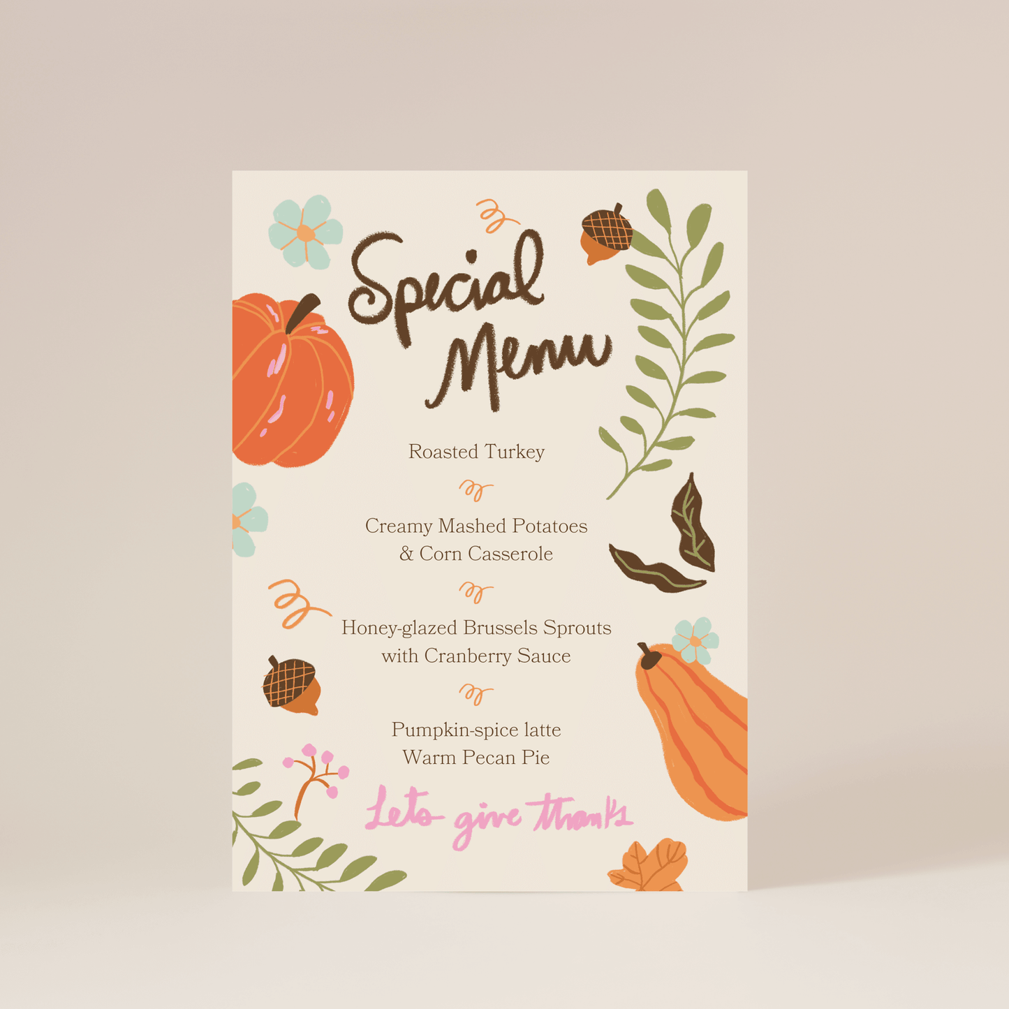 Thanksgiving Menu