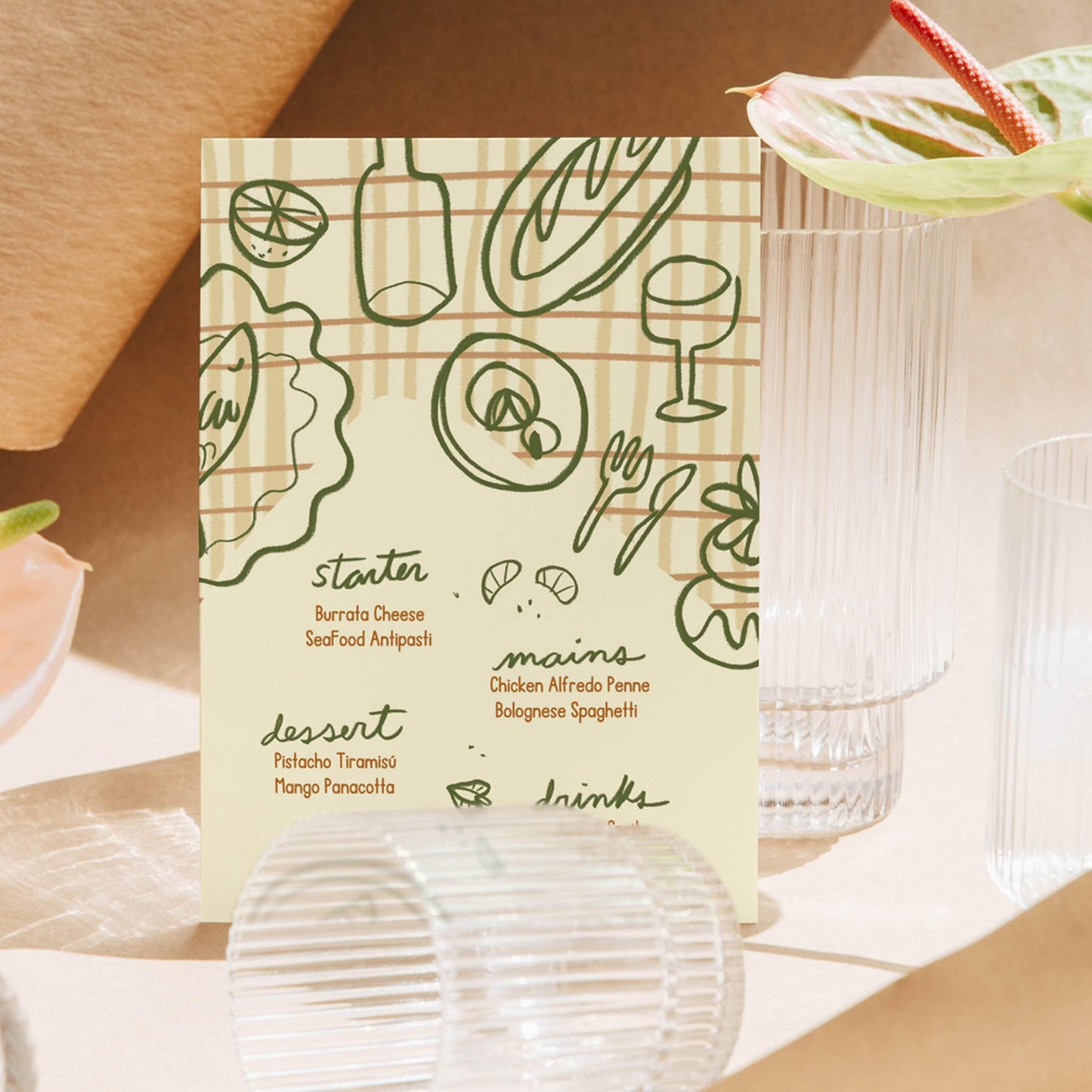 Dinner is Served Menu