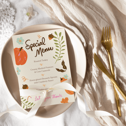 Thanksgiving Menu