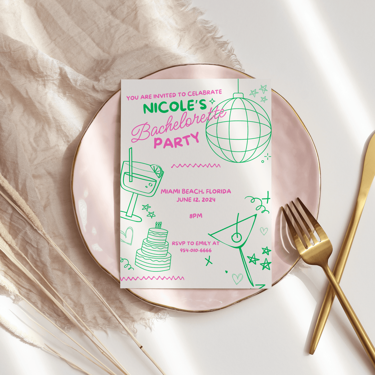 Bachelorette Party Invite