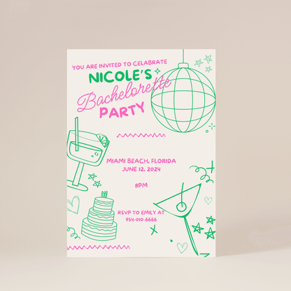Bachelorette Party Invite