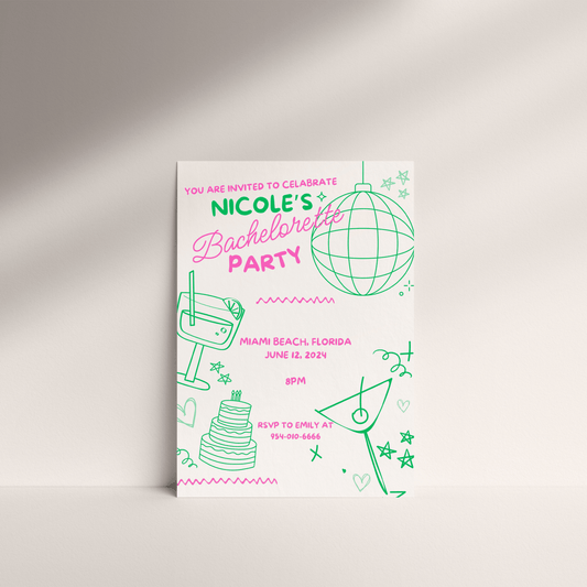 Bachelorette Party Invite