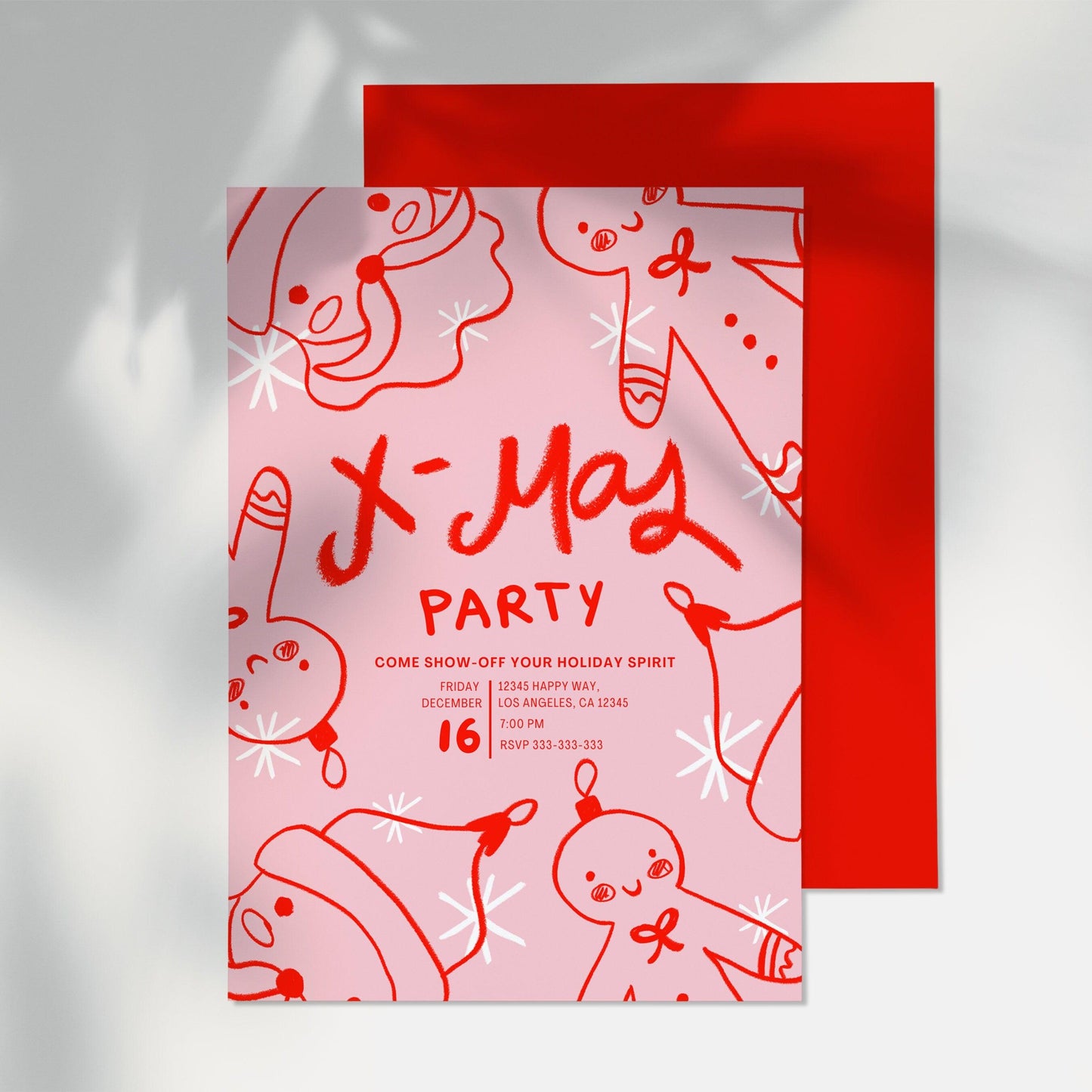 Editable Xmas Party Invitation