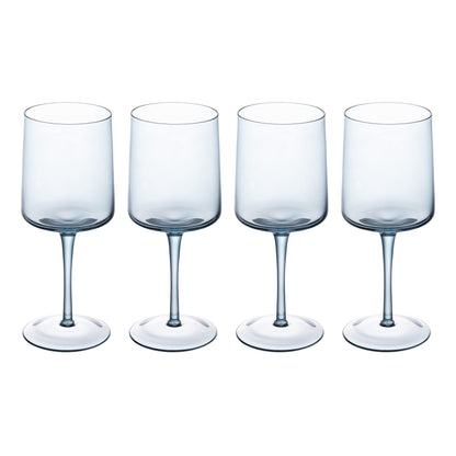 Blue Square Wine Glasses - Set of 4