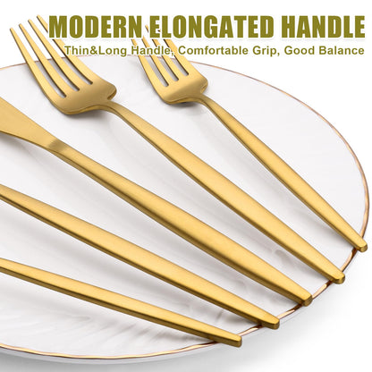 40 Piece Gold Silverware - Set for 8