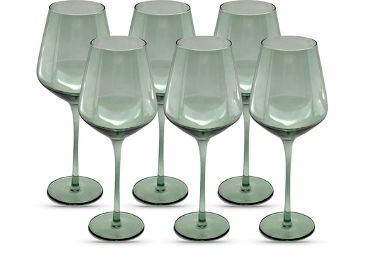 Green Sea Foam Glasses, 16.5oz (Set of 6)
