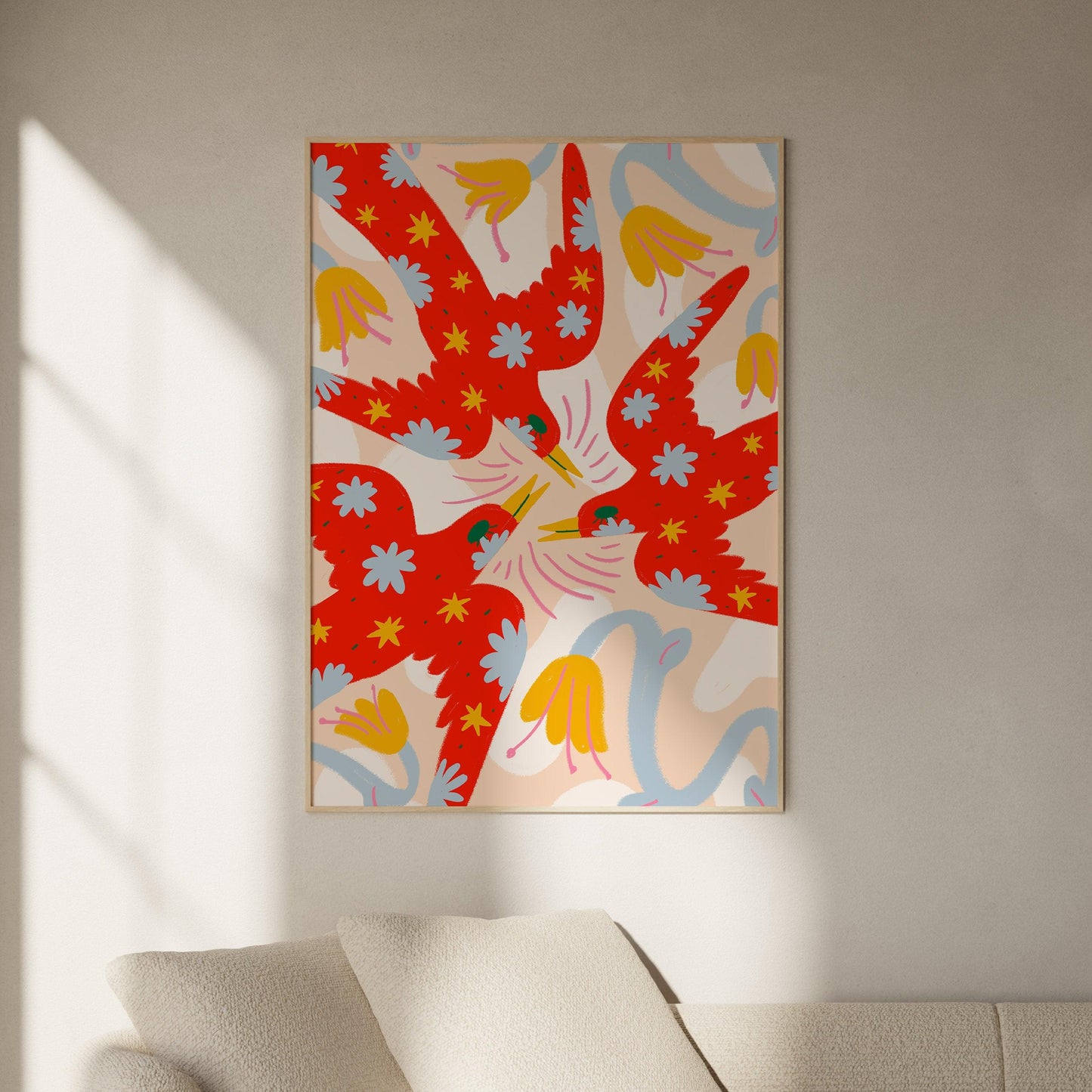 Three Red Birds