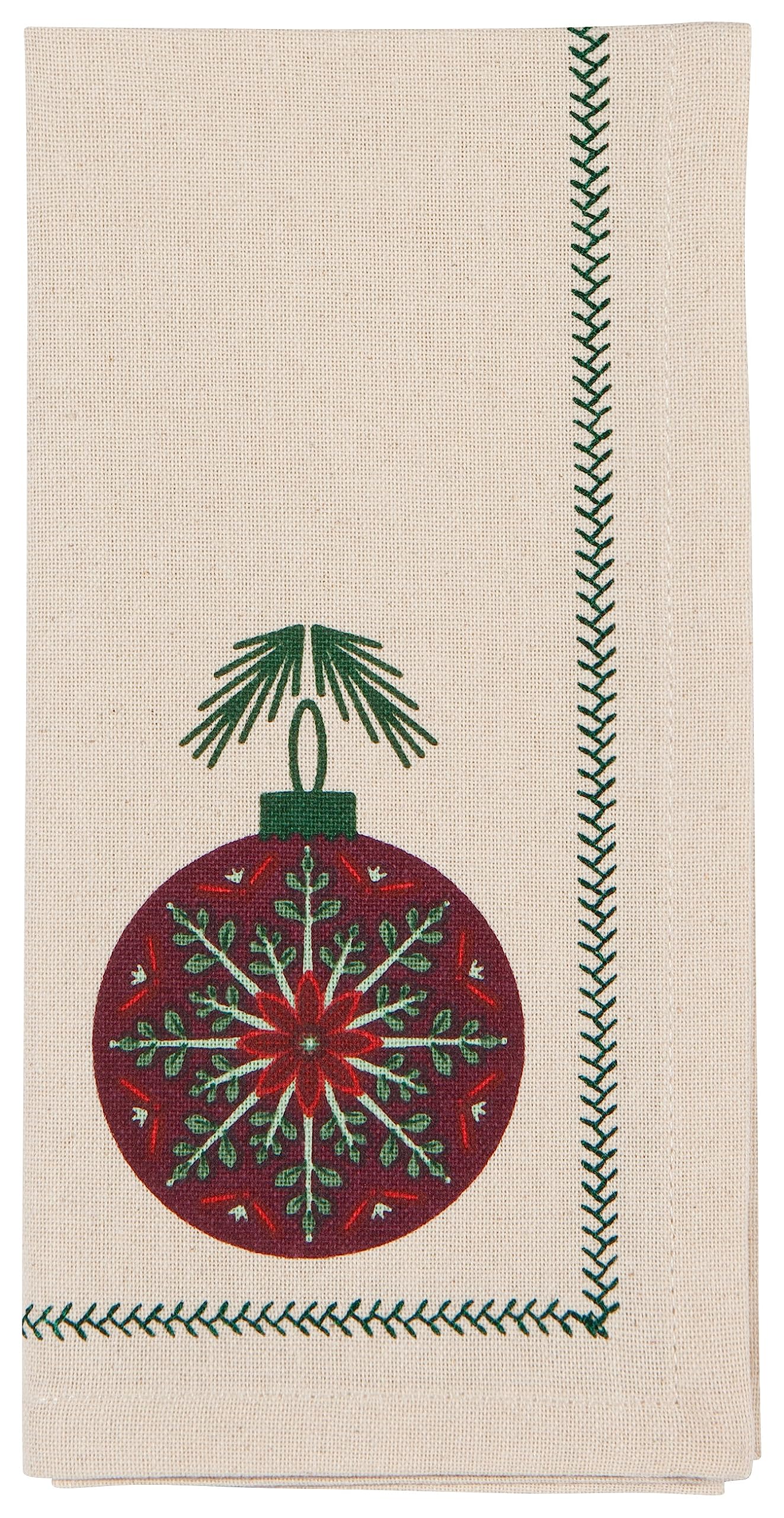 Christmas Ornament Cotton Napkins - Set of 4