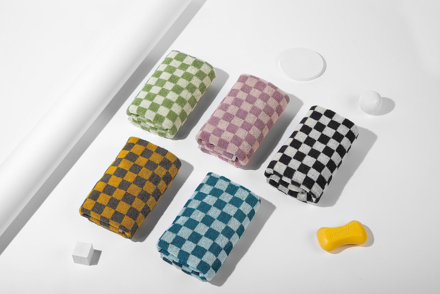 Checkered Cotton Hand Towels