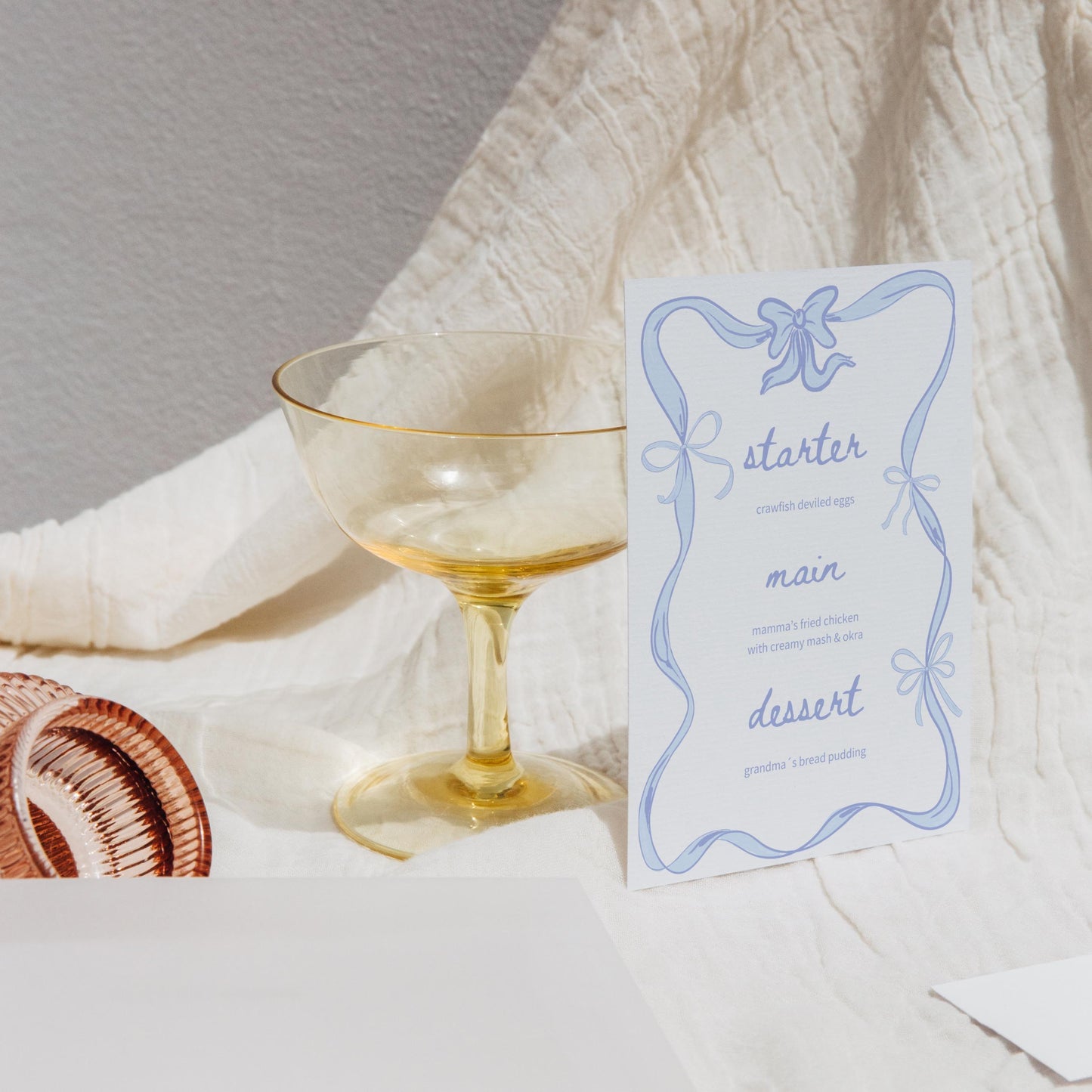 Blue Coquette Menu