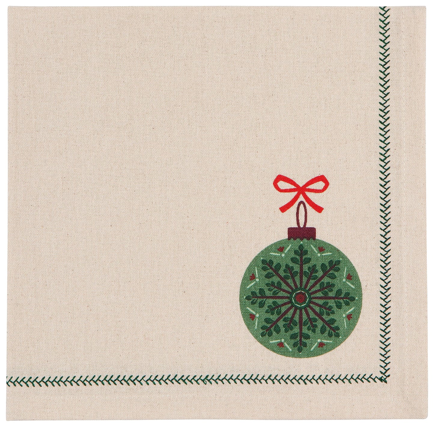 Christmas Ornament Cotton Napkins - Set of 4