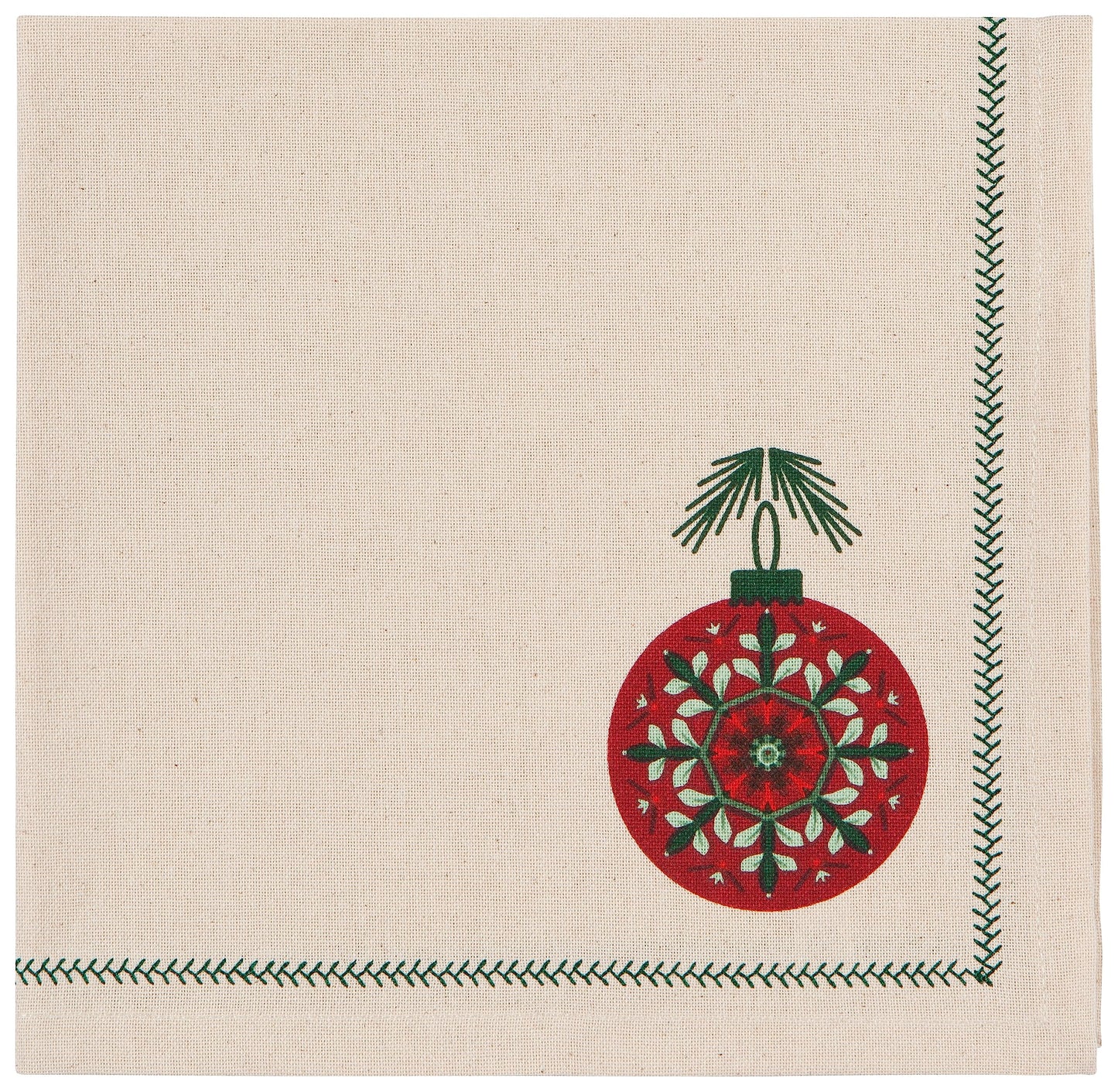 Christmas Ornament Cotton Napkins - Set of 4