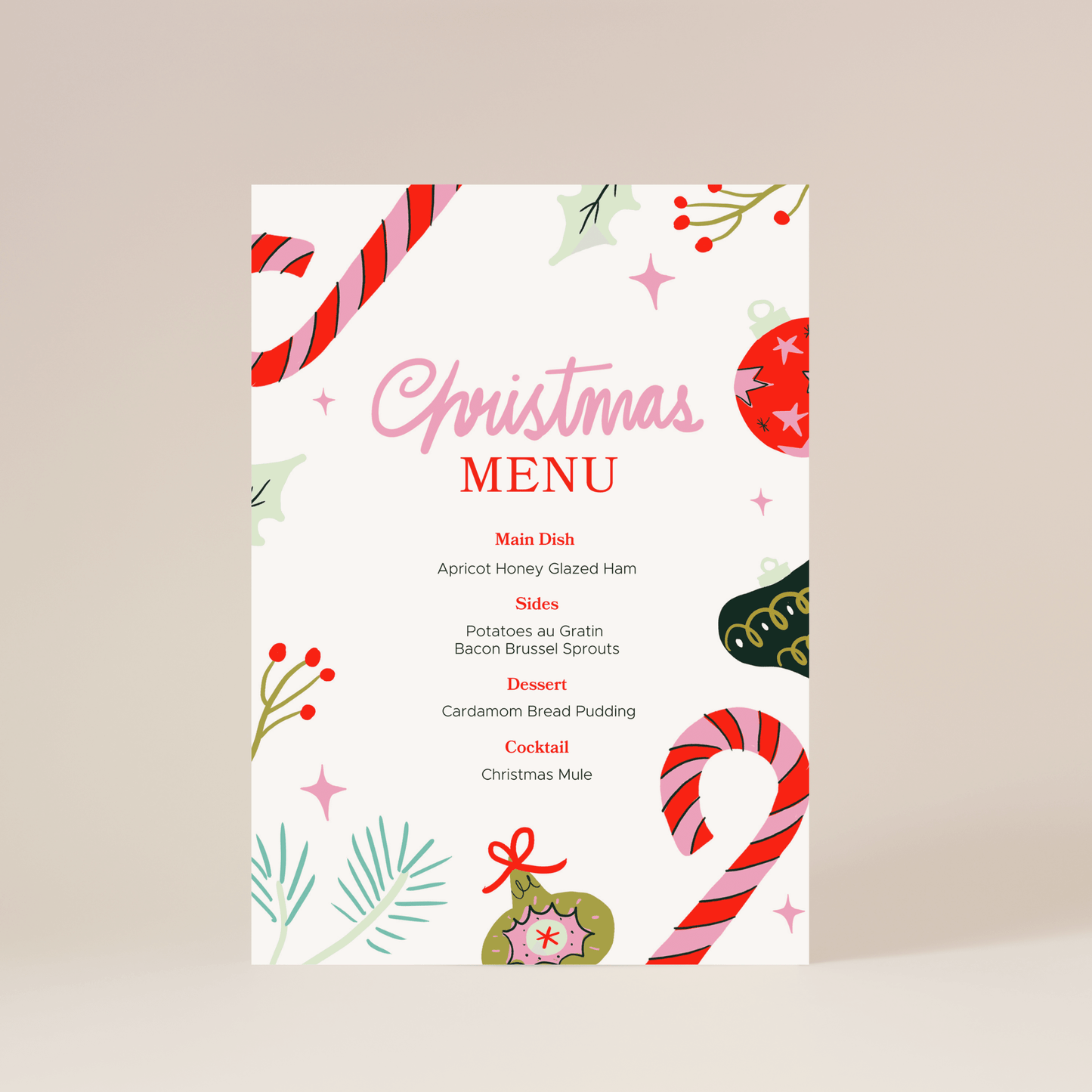 Christmas Dinner Menu