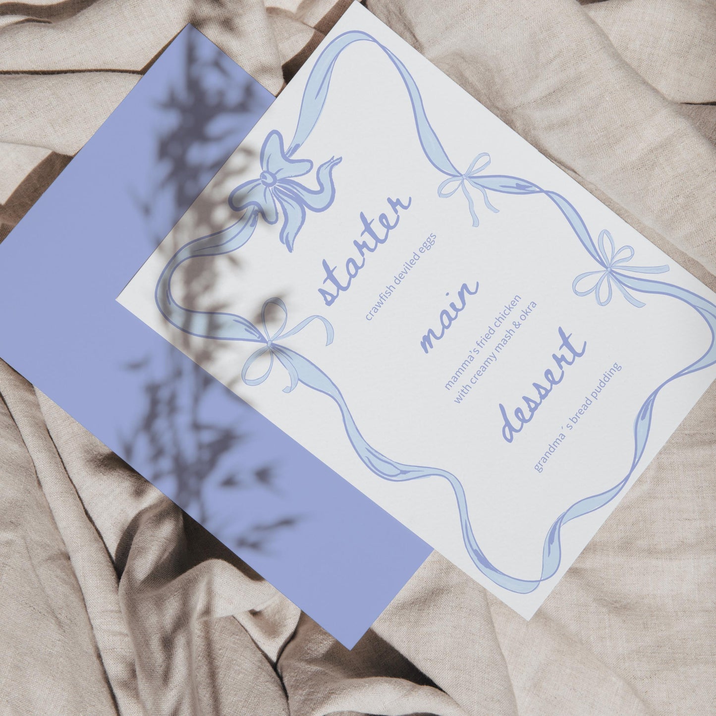 Blue Coquette Menu