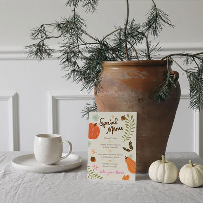 Thanksgiving Menu