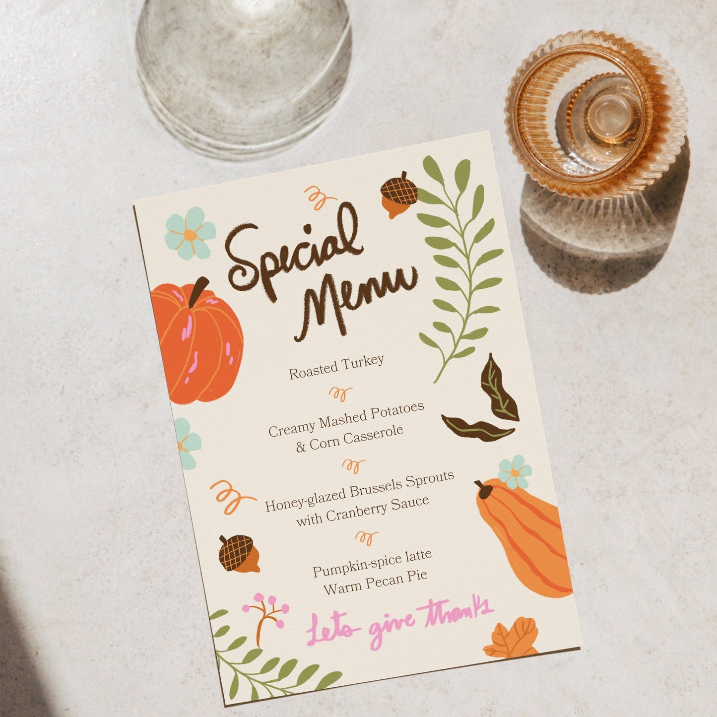 Thanksgiving Menu