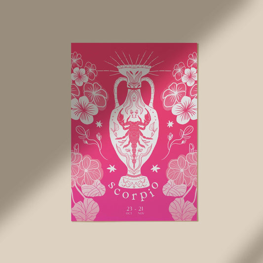 SCORPIO SIGN POSTER - Scorpio Constellation Print, Scorpio Zodiac Sign Birthday Gift, Horoscope Sign, Scorpio Print, Scorpio Art for Zodiac