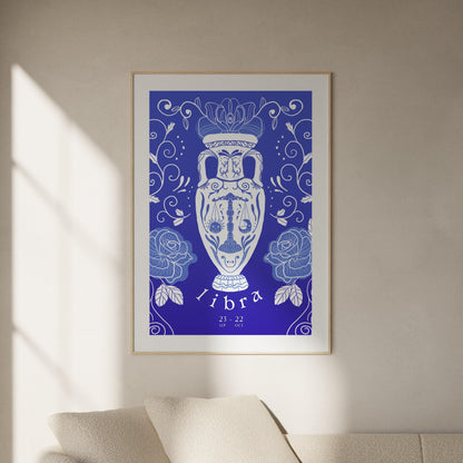 LIBRA ZODIAC PRINT - Zodiac Printable, Libra Zodiac Gifts, Libra Constellation Print, Zodiac Horoscope print, Zodiac Sign, Digital Download