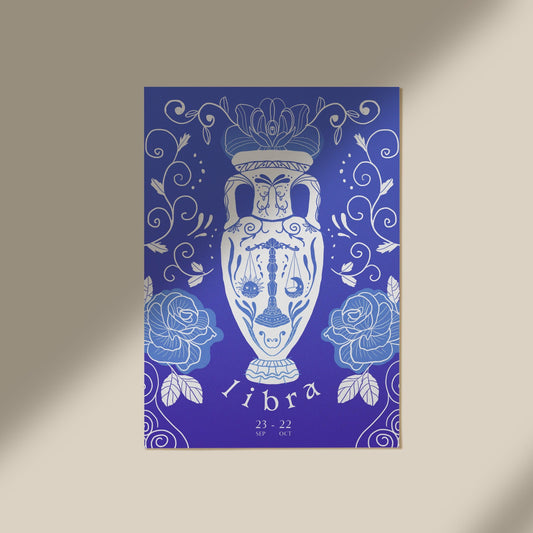 LIBRA ZODIAC PRINT - Zodiac Printable, Libra Zodiac Gifts, Libra Constellation Print, Zodiac Horoscope print, Zodiac Sign, Digital Download