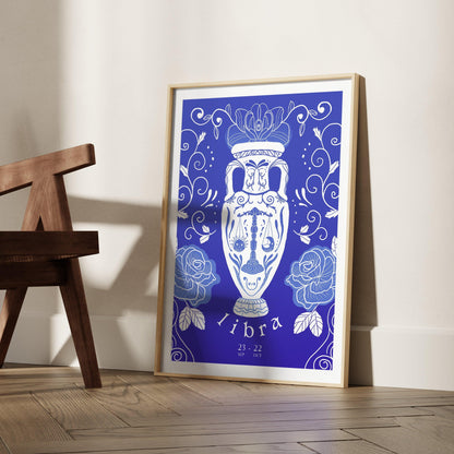 LIBRA ZODIAC PRINT - Zodiac Printable, Libra Zodiac Gifts, Libra Constellation Print, Zodiac Horoscope print, Zodiac Sign, Digital Download