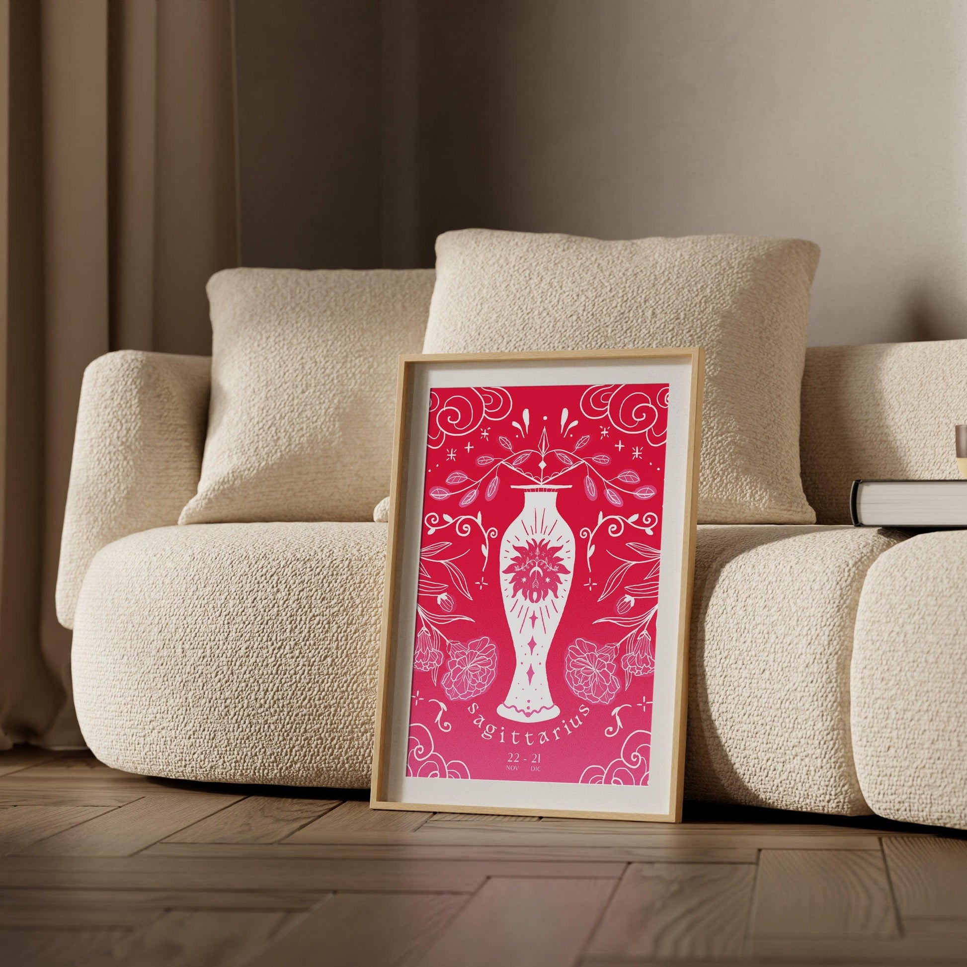 Sagittarius Zodiac Print | Hand-Drawn Archer Poster | Astrology Wall Decor | Sagittarius Gift