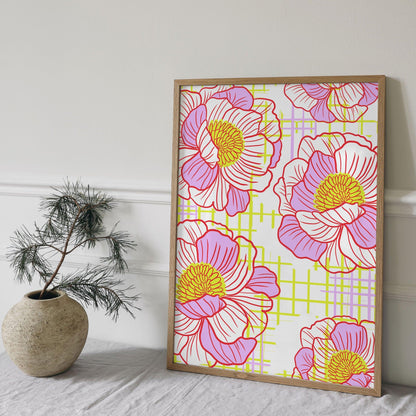 Flower Wall Art, Flower Art Print, Flower Printable, Botanical Print, Floral Wall Art, Trendy Wall Decor, Boho Wall Art, Digital Download