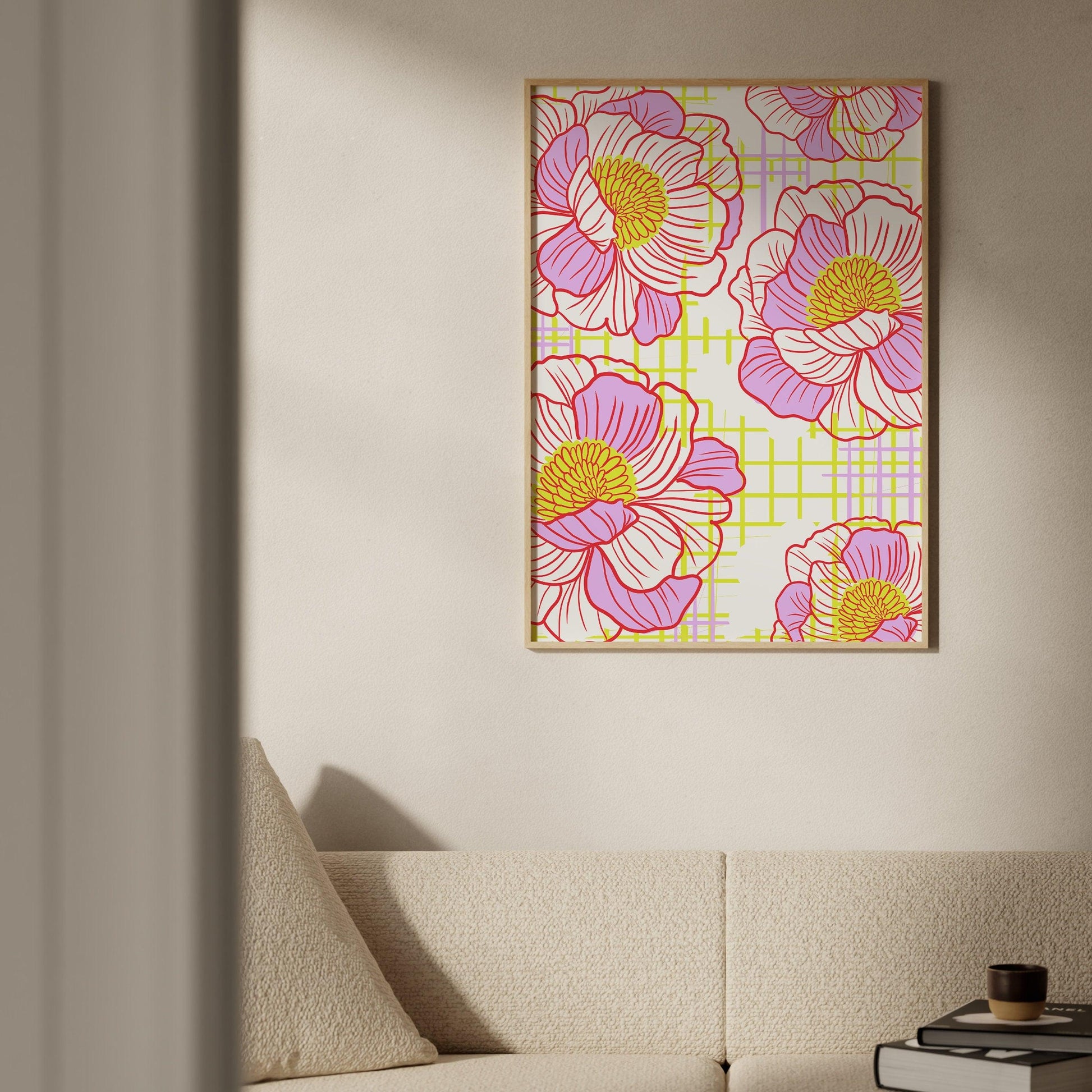 Flower Wall Art, Flower Art Print, Flower Printable, Botanical Print, Floral Wall Art, Trendy Wall Decor, Boho Wall Art, Digital Download