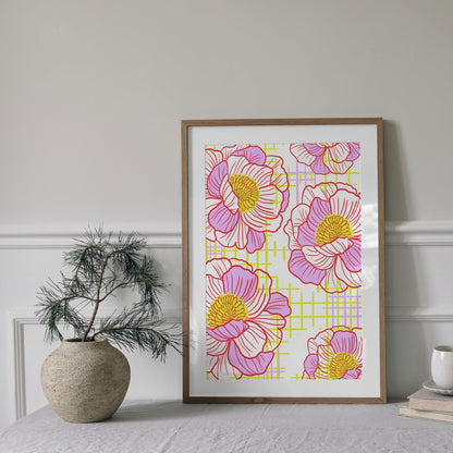 Flower Wall Art, Flower Art Print, Flower Printable, Botanical Print, Floral Wall Art, Trendy Wall Decor, Boho Wall Art, Digital Download